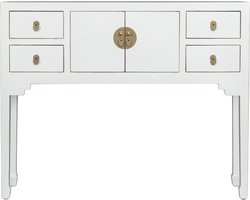 Fine Asianliving Chinese Sidetable Sneeuw Wit - Orientique Collectie B100xD26xH80cm Chinese Meubels Oosterse Kast