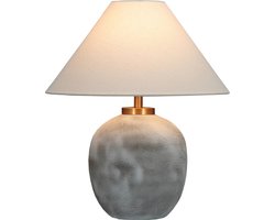 Fine Asianliving Chinese Tafellamp Porselein Grijs Reliëf Handgemaakt D41xH48cm