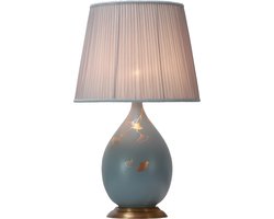 Fine Asianliving Chinese Tafellamp Porselein met Kap D26xH74cm