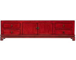 Fine Asianliving Chinese TV Kast Rood High Gloss B180xD40xH50cm Chinese Meubels Oosterse Kast