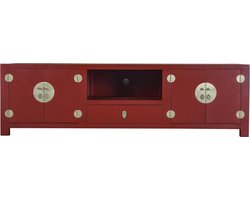 Fine Asianliving Chinese TV Meubel Rood Bamboe B190xD56xH56cm Chinese Meubels Oosterse Kast