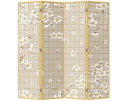 Fine Asianliving Japans Kamerscherm Oosters Scheidingswand B160xH180cm 4 Panelen Japanse Bloesems