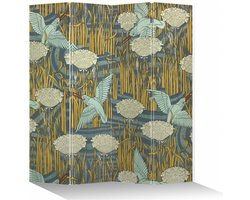 Fine Asianliving Japans Kamerscherm Oosters Scheidingswand B160xH180cm 4 Panelen Vogels