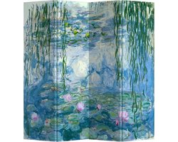 Fine Asianliving Kamerscherm B160xH180cm 4 Panelen Waterlelies Claude Monet