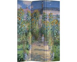 Fine Asianliving Kamerscherm Scheidingswand B120xH180cm 3 Panelen Monet's Tuin in Vetheuil