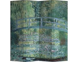 Fine Asianliving Kamerscherm Scheidingswand B160xH180cm 4 Panelen Bridge over a Pond of Water Lilies Claude Monet