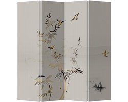Fine Asianliving Kamerscherm Scheidingswand B160xH180cm 4 Panelen Met Bamboe