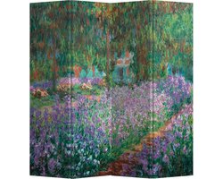 Fine Asianliving Kamerscherm Scheidingswand B160xH180cm 4 Panelen The Artist's Garden at Giverny Claude Monet