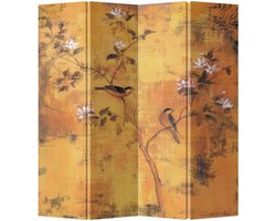 Fine Asianliving Kamerscherm Scheidingswand B160xH180cm 4 Panelen Vintage Bloesems