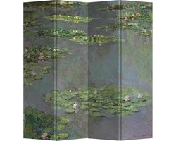 Fine Asianliving Kamerscherm Scheidingswand B160xH180cm 4 Panelen Water Lilies Claude Monet