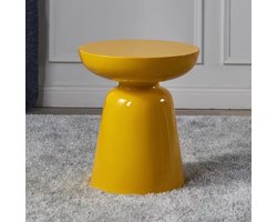 Fine Asianliving Keramische Kruk Geel Handgemaakt - Adara D33xH46cm Keramiek Bijzettafel Porselein Stoel Tuinkruk