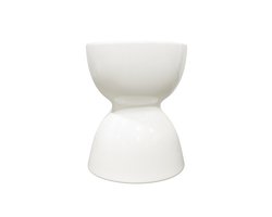 Fine Asianliving Keramische Kruk Wit Handgemaakt - Naida D33xH46cm Keramiek Bijzettafel Porselein Stoel Tuinkruk