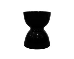 Fine Asianliving Keramische Kruk Zwart Handgemaakt - Callisto D33xH46cm Keramiek Bijzettafel Porselein Stoel Tuinkruk