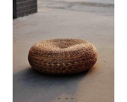 Fine Asianliving Poef Handgevlochten Narcis Rotan Bruin D50xH18cm Chinese Meubels Oosterse Kast