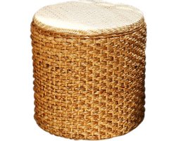 Fine Asianliving Poef Handgevlochten Narcis Rotan Naturel D30xH40cm Chinese Meubels Oosterse Kast