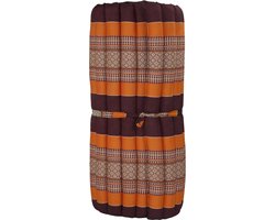 Fine Asianliving Thaise Mat Oprolbaar Matras 200x77x4.5cm Bordeaux Oranje Meditatie Mat Matras
