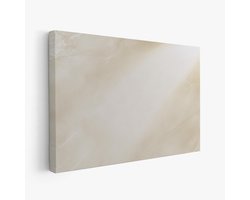 FineArtia - Elegant beige marmer oppervlak - Canvas Schilderij - 60 x 40 cm - Woonkamer Decoratie - Beige;Creme - Slaapkamer Schilderij - Wanddecoratie