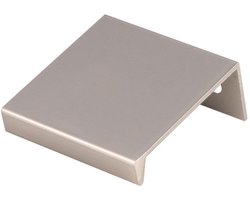 Fingertip Designs - Greeplijst – Minimalistisch en Praktisch voor Kasten en Lades - Satijn Nikkel / 40 x 40mm