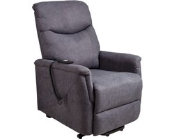 Finlandic Elektrische Relax en Sta-op Stoel - Verrijdbaar - Blauwgrijs - 2-motorig F-302