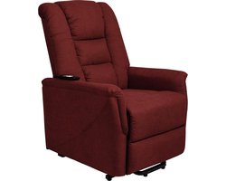 Finlandic F-402 Elektrische Verrijdbare Sta-op Stoel, snelle levertijd, 2-motorig - Wijnrood - tot 120 kg gebruikersgewicht - tussen 1,65 en 1,85m lichaamslengte