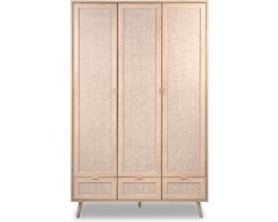 Finori Bali Kast - Eiken/Riet Decor - 3-deurs