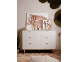 Finori Göteborg Commode - 6-lades - wit