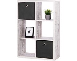 Finori - Vakkenkast / Roomdivider - Grijs - 73x33x107 cm