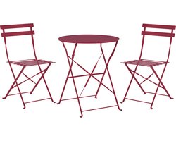 FIORI - Bistroset voor 2 - Bordeaux - Staal