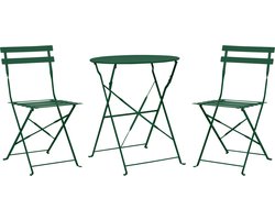 FIORI - Bistroset voor 2 - Donkergroen - Staal