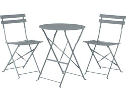 FIORI - Bistroset voor 2 - Grijs - Staal