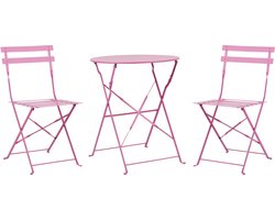 FIORI - Bistroset voor 2 - Roze - Staal