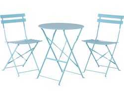 FIORI - Bistroset voor 2 - Turquoise - Staal