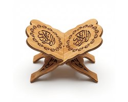 FIRASET Opvouwbare Houten Boekhouder – Koran Standaard (Rehal), Lees- en Muziekstandaard- voor Ramadan & Eid Decoratie