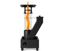 FireRocket Pelletkachel – Terrasverwarmer op Houtpellets – 83 cm – Mobiel met Wielen – Milieuvriendelijk & Rookvrij – Buitenhaard Tuin & Terras