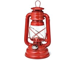 Firestorm - Stormlantaarn - Stormlamp - Stormlantaarn olielamp - Petroleumlamp - Rood