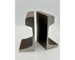 Firmo® Antieke Boekensteun - POLISHED 10 CM van Echte Spoorstaaf