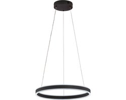 Fischer & Honsel - Hanglamp Sirko - 1x LED 54 W (incl.) - Ø 50 cm - Dimbaar - Lichttemperatuur 2700K tot 6500K - 6500 lumen - incl. afstandsbediening - Zwart