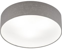 Fischer & Honsel Maat - Plafondlamp - metaal/linnen - Ø45cm - 3xE14 (excl.) - Grijs/Wit