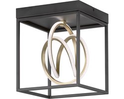 Fischer & Honsel - Plafondlamp Gisi - 1x LED 15 W (incl.) - Mat Zwart