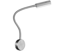 Fischer & Honsel Raix - Moderne nachtlamp met flexibele arm - 3000K - LED 5W - Zilver