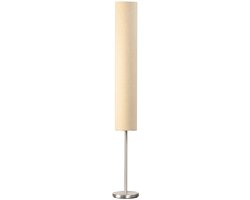 Fischer & Honsel Ramas - Moderne Vloerlamp - hoogte 165 cm - 3x E14 fitting - Nikkel / zandkleurig linnen