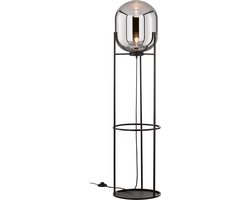 Fischer & Honsel Regi - Vloerlamp - H: 135cm - Ø33 cm - 1x E27 max. 40 W (excl.) - Mat Zwart