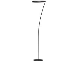 Fischer & Honsel Sirko - LED Vloerlamp - 177 cm - 30W - 3 Lichtkleuren - Dimbaar - Zwart