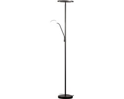 Fischer & Honsel Sorento - Moderne LED Vloerlamp - hoogte 180 cm - 3 Lichtkleuren - Dimbaar - 4500 lumen - Zwart