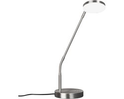 Fischer & Honsel Tafellamp Sorento - Moderne Bureaulamp - 48cm - LED 6,5W - Dimbaar - 3 lichtkleuren - Zilver