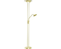Fischer & Honsel Tallri - LED Vloerlamp - 42,5W - Dimbaar - Lichtkleuren 2700K / 3350K / 4000K - Messing/goud