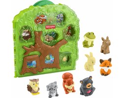 Fisher-Price Little People Bosvriendjes Draagkoffer Speelset met Figuren en 9 onderdelen