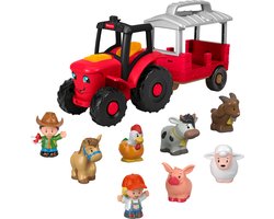 Fisher-Price Little People Dierenverzorgingsboerderij Tractor Cadeauset - Muzikale tractor met figuren