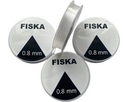 Fiska 4 Rollen Elastisch Draad- Sieraden Maken- 0.8 mm- Transparant Draad - Kralen Draad - Rijgdraad - Rekbaar Draad - Hobby Draad - Nylon Draad