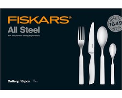 Fiskars All Steel bestekset 16-delig - Bestekset 4 persoons